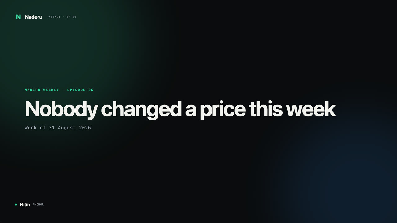 Nobody changed a price this week