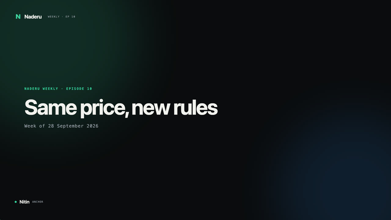 Same price, new rules